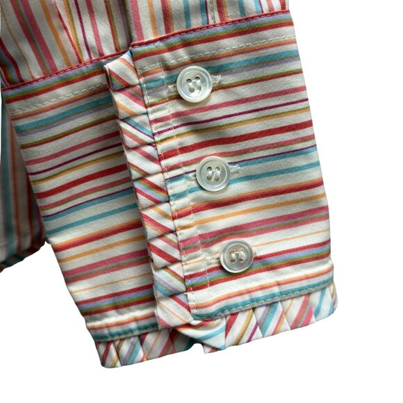 Liz Claiborne Striped Button-Down Shirt – Petite 4 – 100% Cotton – Excellent Con - Picture 5 of 7